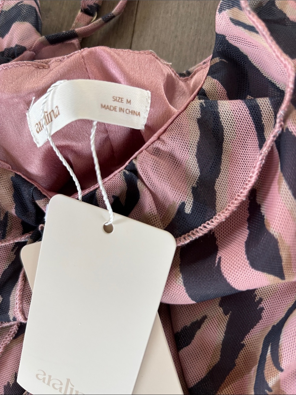 Sleeveless Pink Animal-Print Mini Dress - Picture 4 of 9